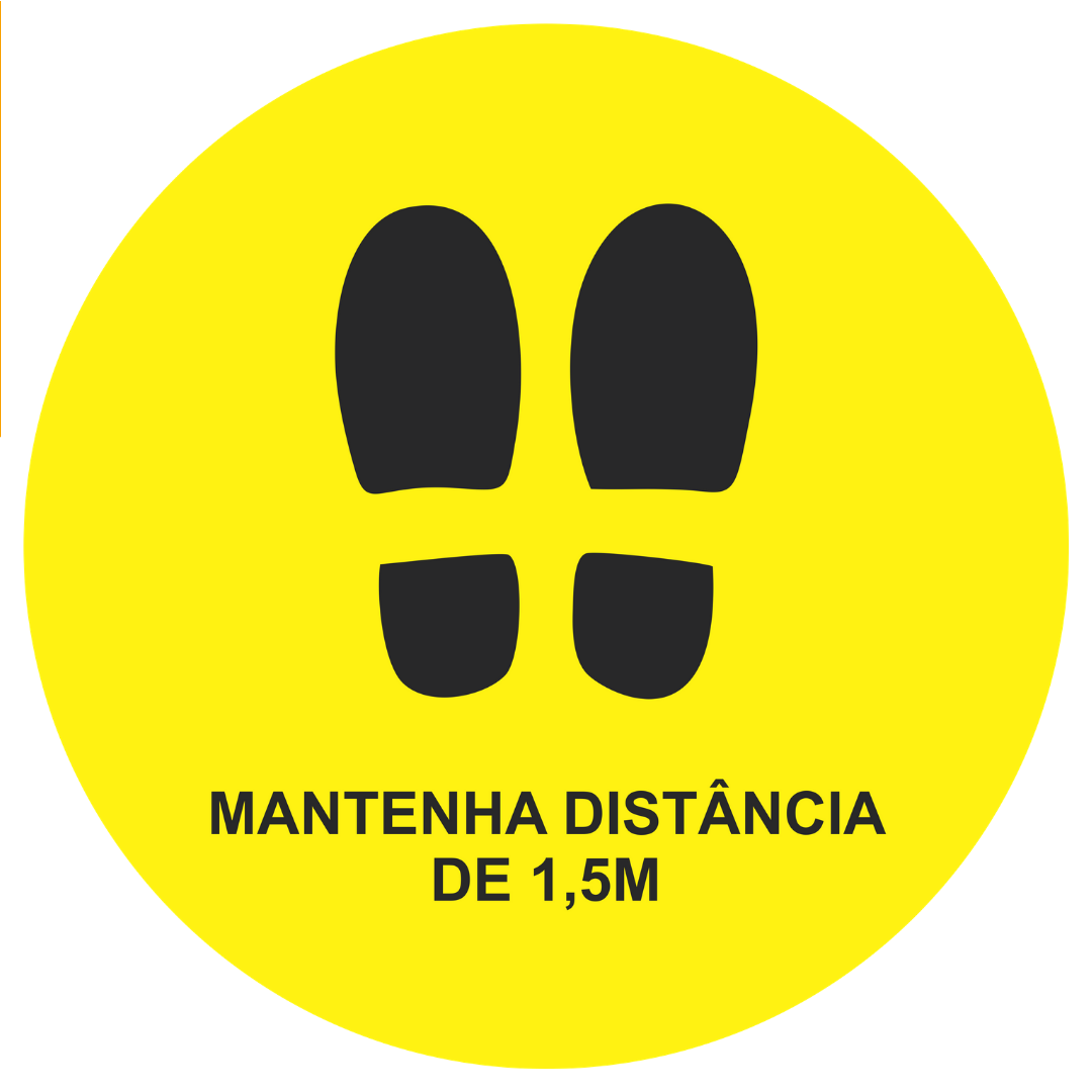 Adesivo para distanciamento social